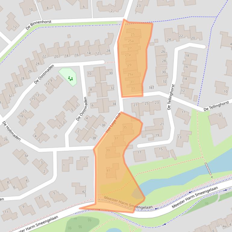 Kaart van postcodegebied 7909BM.