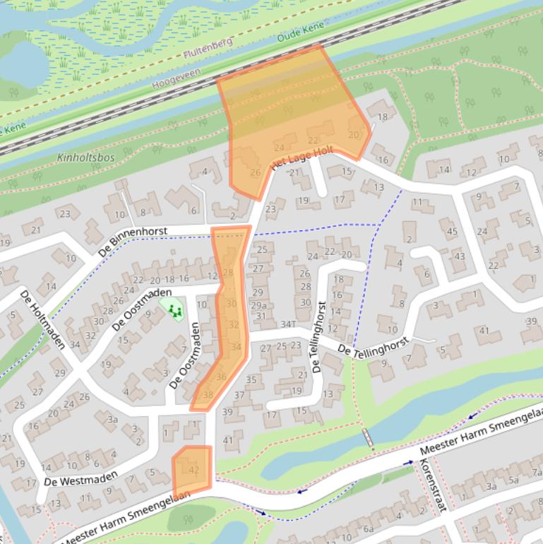 Kaart van postcodegebied 7909BP.