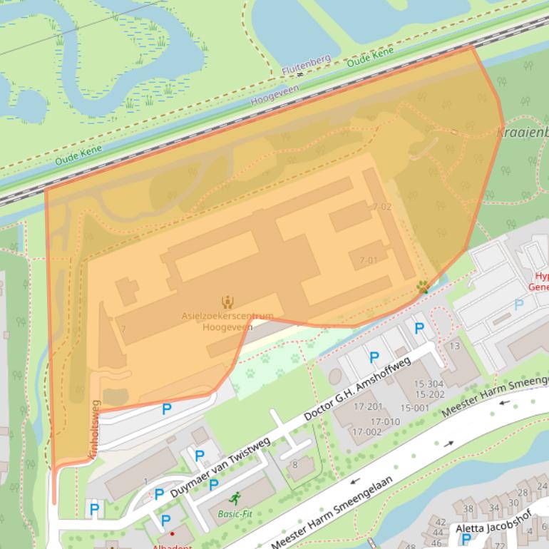 Kaart van postcodegebied 7909CA.