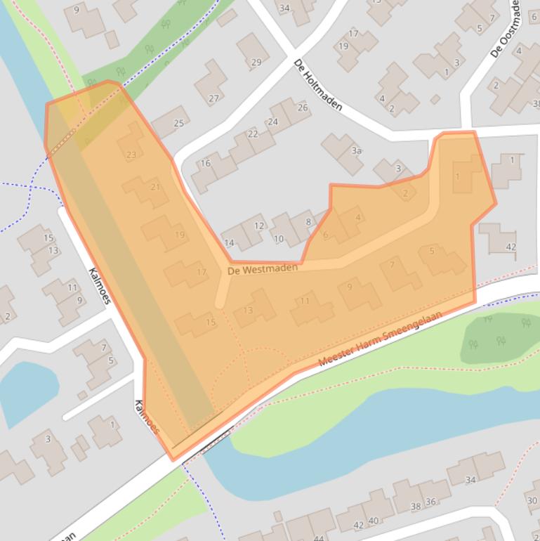 Kaart van postcodegebied 7909CR.