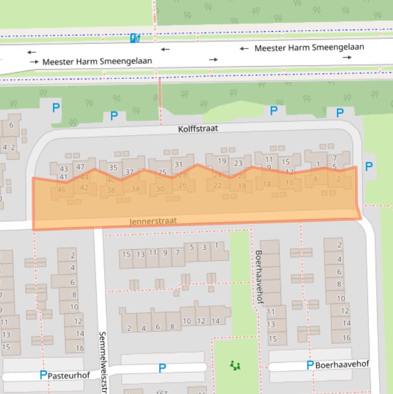 Kaart van postcodegebied 7909EA.