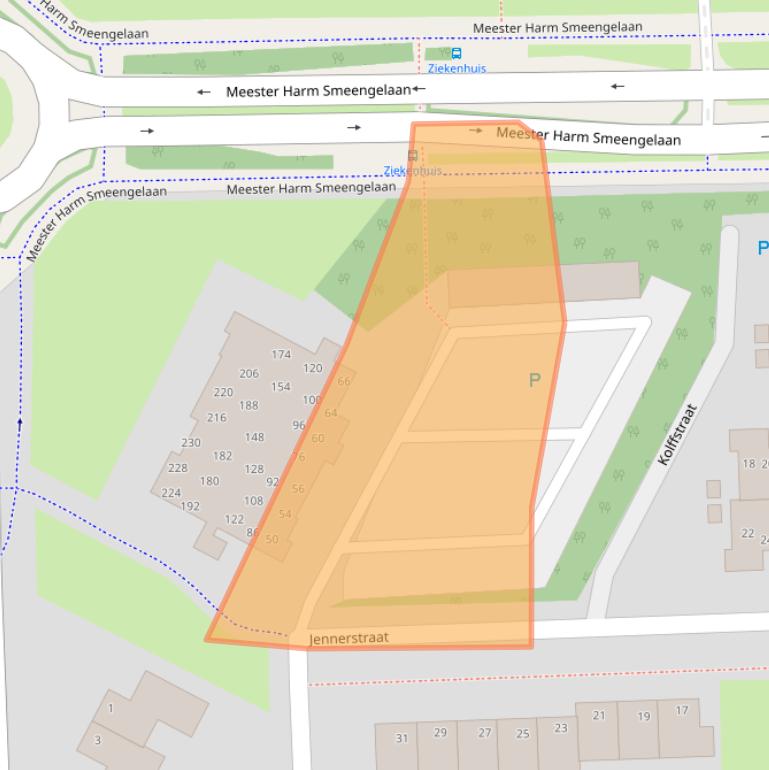 Kaart van postcodegebied 7909EB.