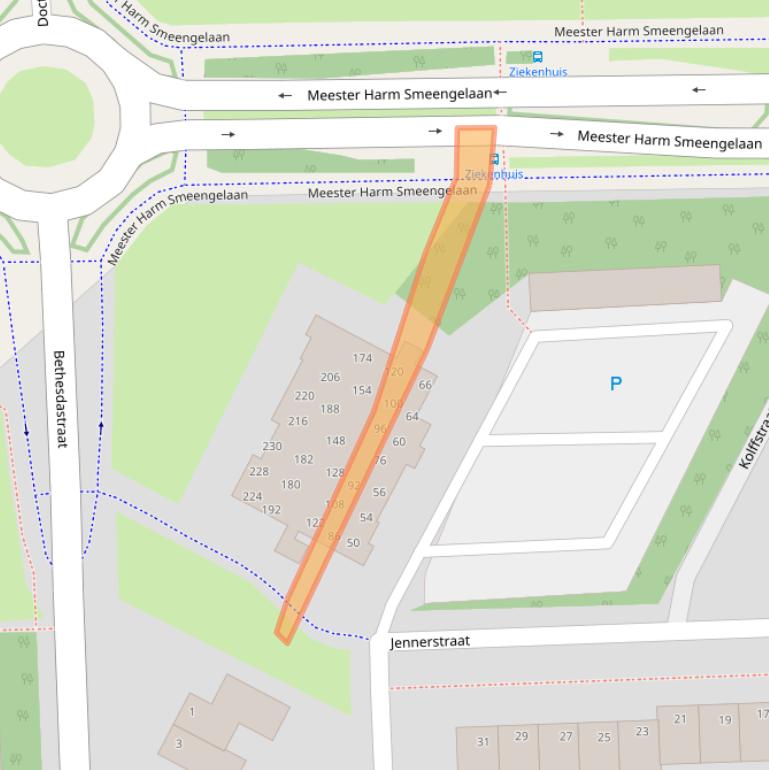 Kaart van postcodegebied 7909EC.