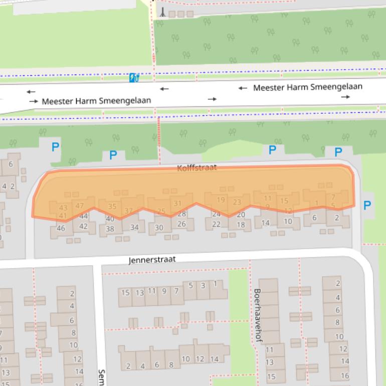 Kaart van postcodegebied 7909EJ.
