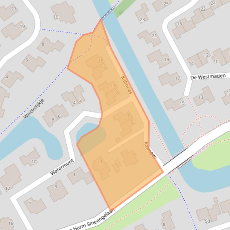 Kaart van postcodegebied 7909HD.