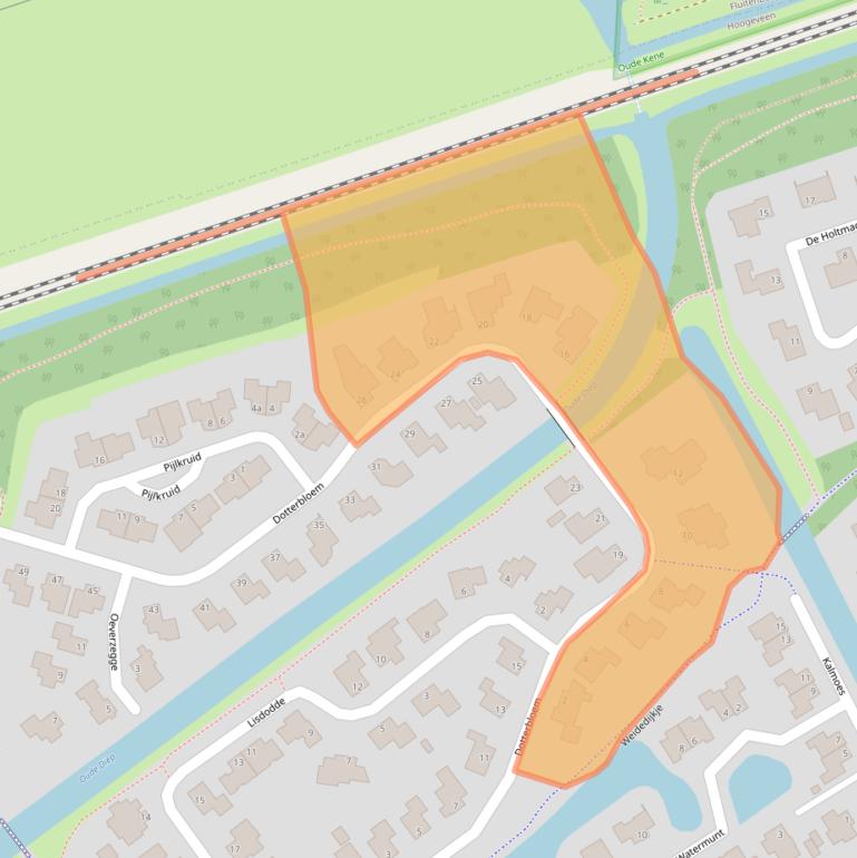 Kaart van postcodegebied 7909HE.