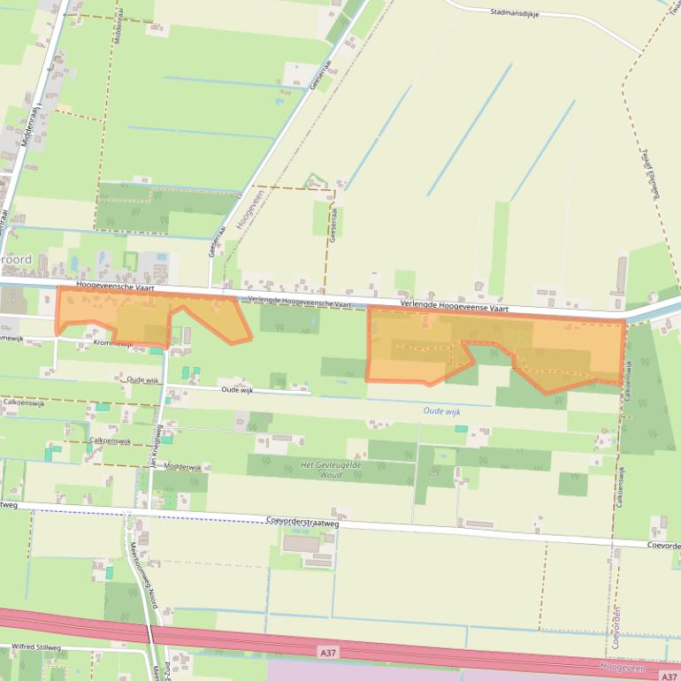 Kaart van postcodegebied 7911TH.