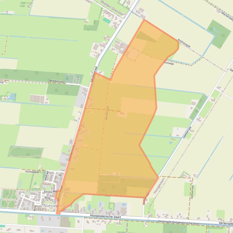 Kaart van postcodegebied 7912TL.