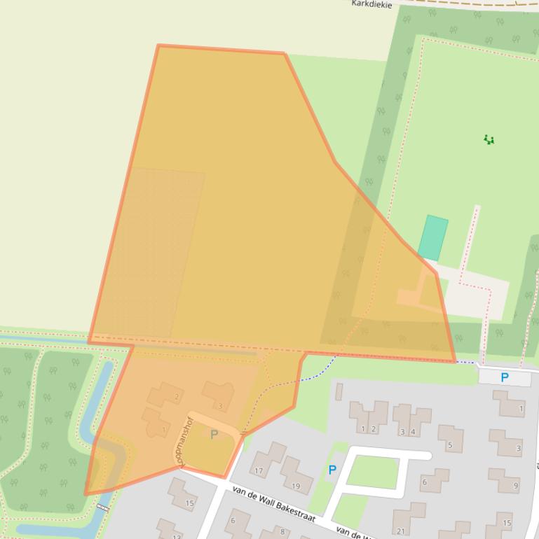 Kaart van postcodegebied 7912VH.