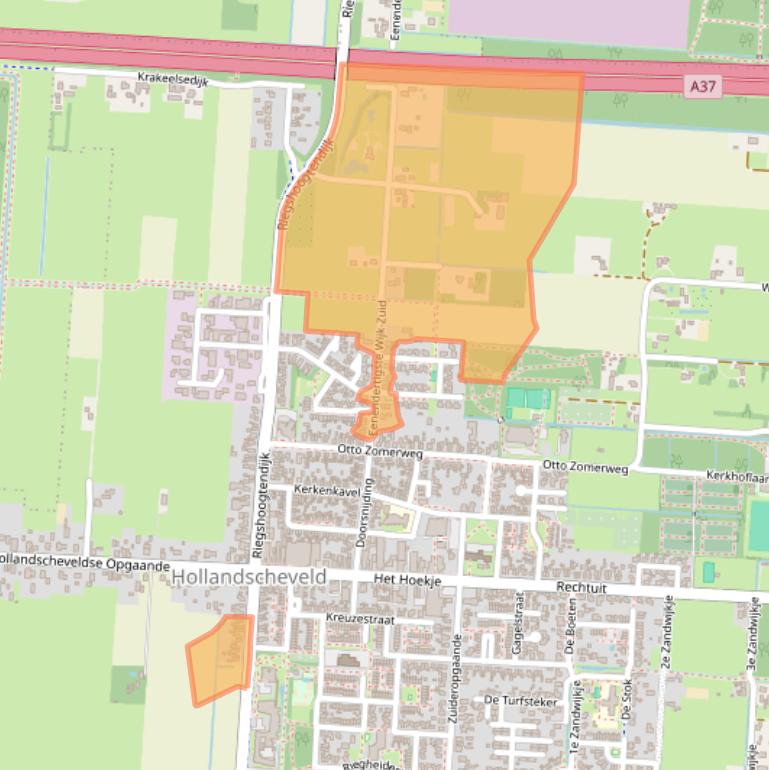 Kaart van postcodegebied 7913AC.