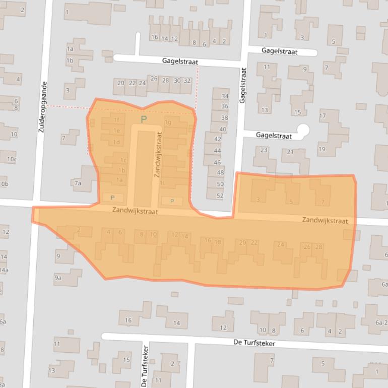 Kaart van postcodegebied 7913AD.