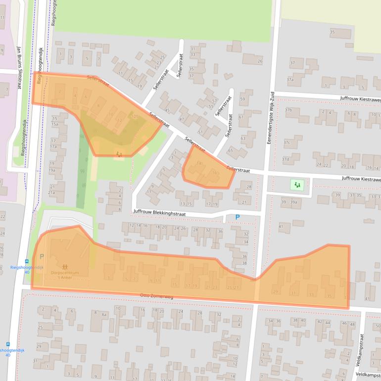 Kaart van postcodegebied 7913AE.