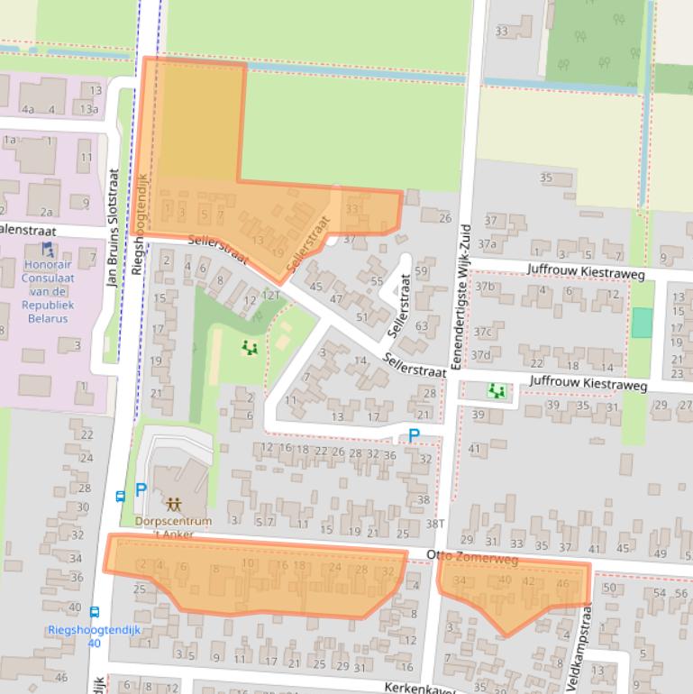 Kaart van postcodegebied 7913AH.