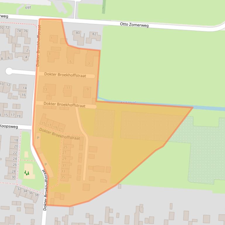 Kaart van postcodegebied 7913AN.