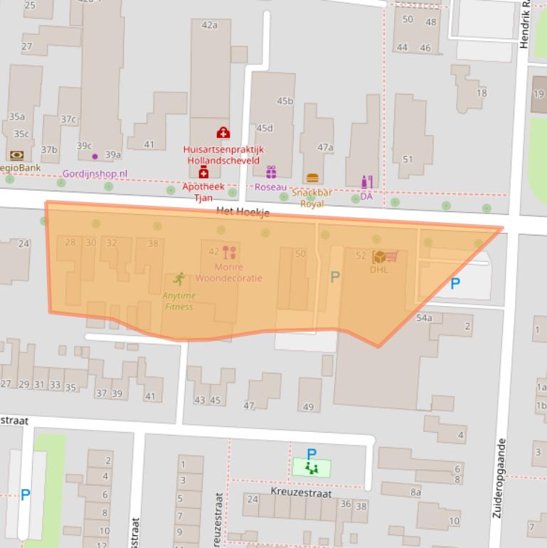 Kaart van postcodegebied 7913BD.