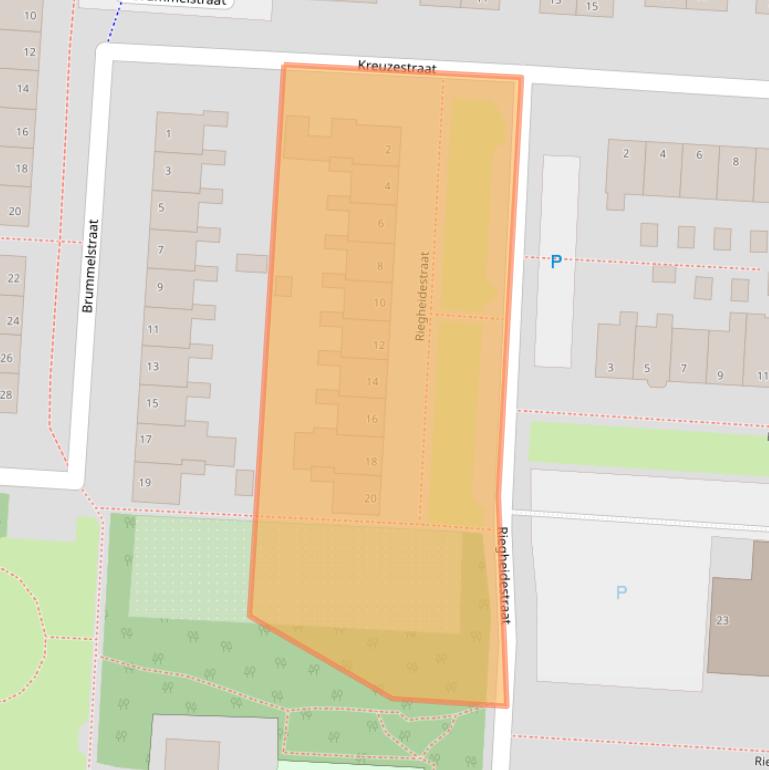 Kaart van postcodegebied 7913BK.