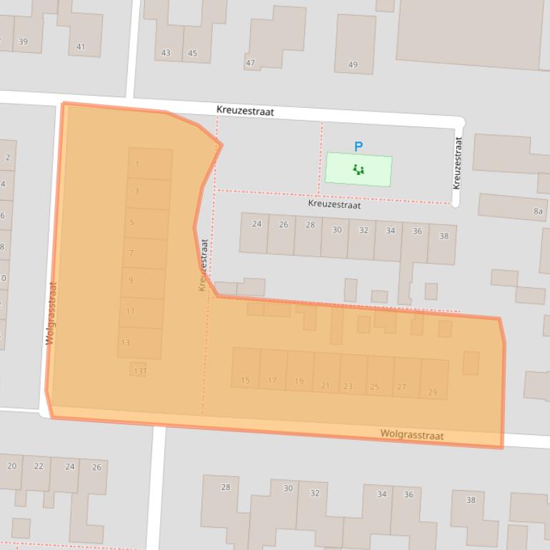 Kaart van postcodegebied 7913BN.