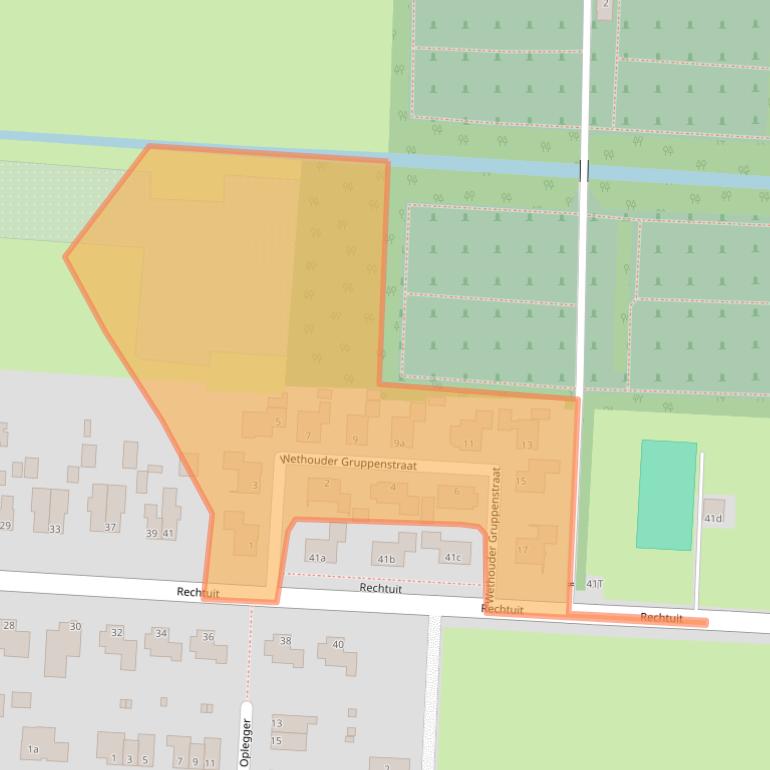 Kaart van postcodegebied 7913BV.