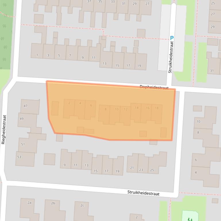 Kaart van postcodegebied 7913BZ.