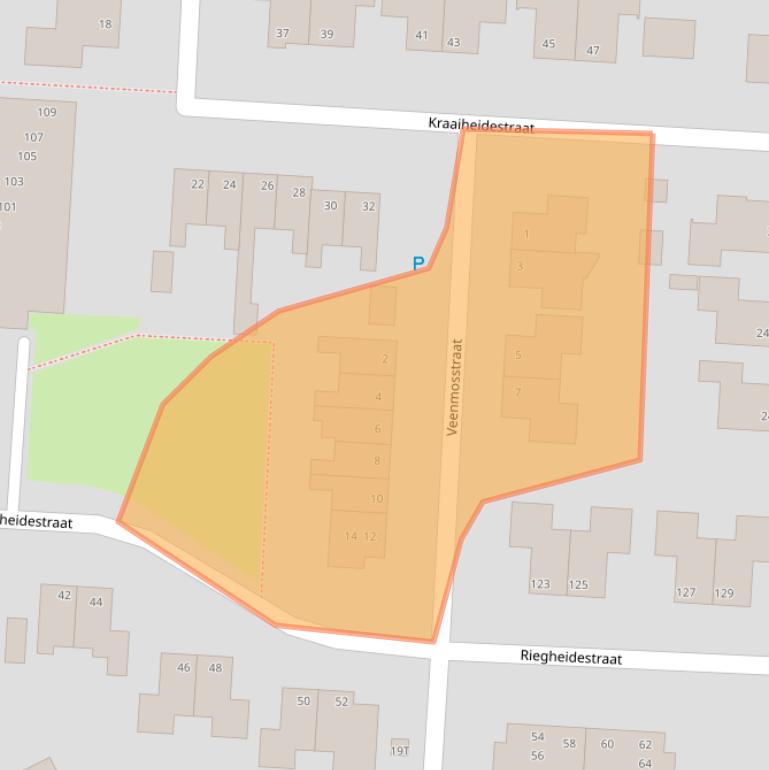 Kaart van postcodegebied 7913CA.