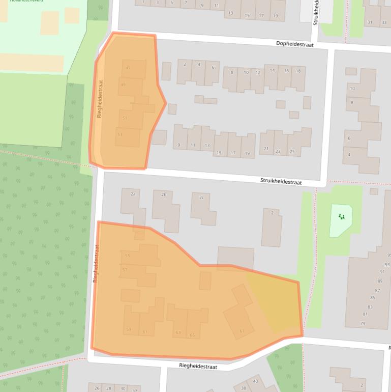 Kaart van postcodegebied 7913CC.