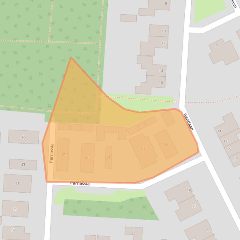 Kaart van postcodegebied 7913CK.