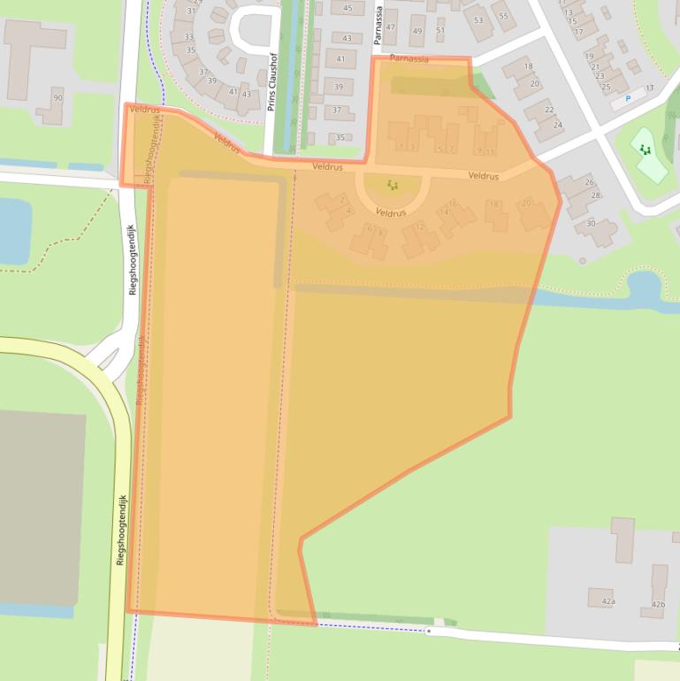 Kaart van postcodegebied 7913CL.