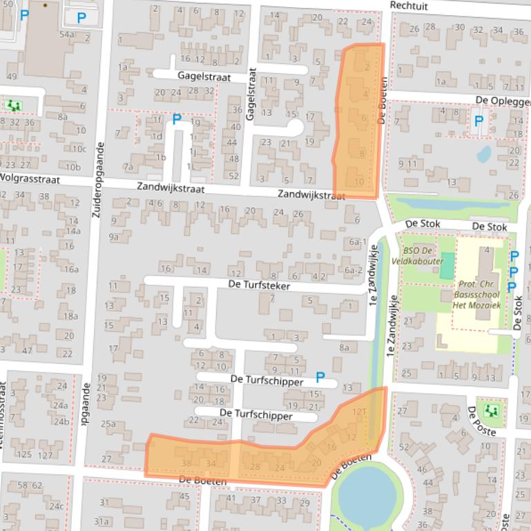 Kaart van postcodegebied 7913RB.