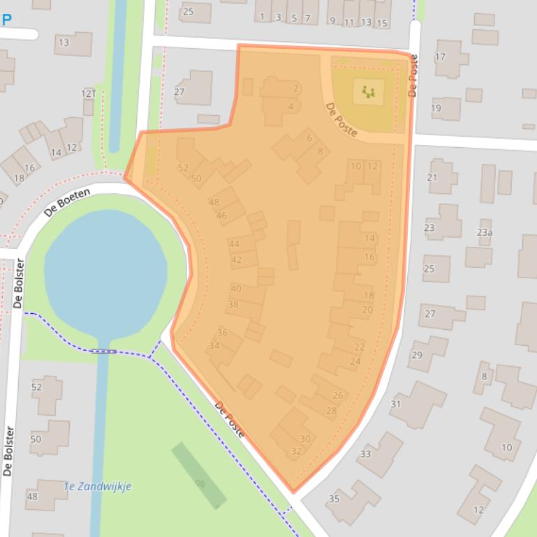 Kaart van postcodegebied 7913RH.