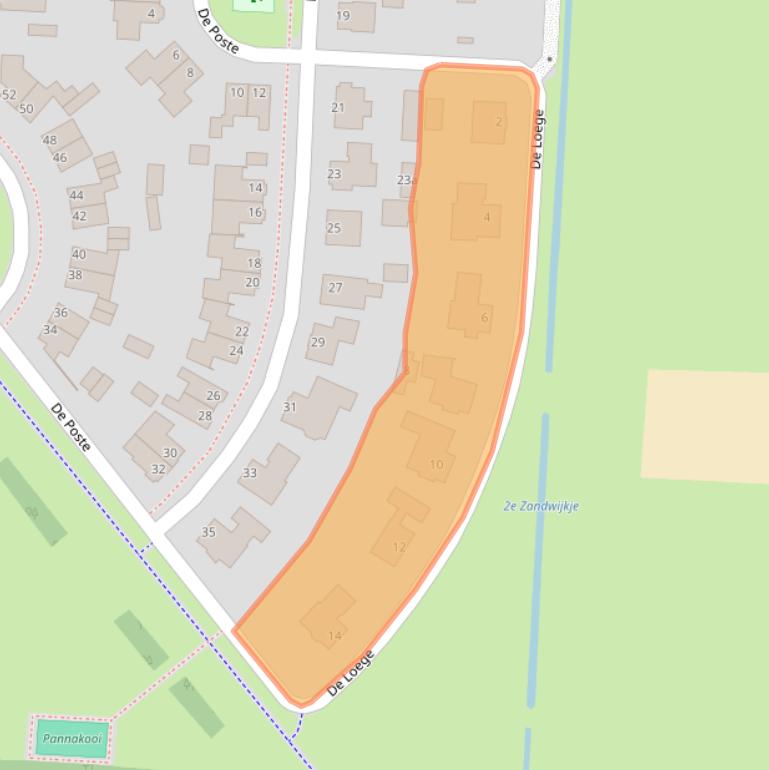 Kaart van postcodegebied 7913RJ.