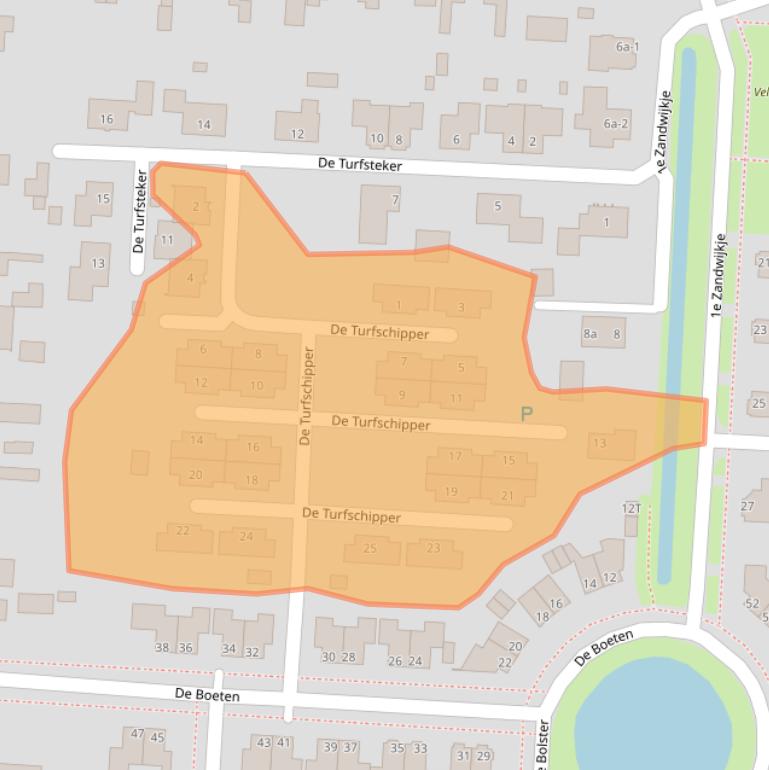 Kaart van postcodegebied 7913RP.