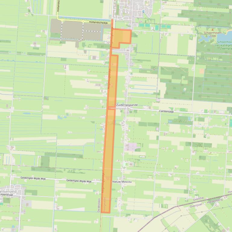 Kaart van postcodegebied 7913TA.