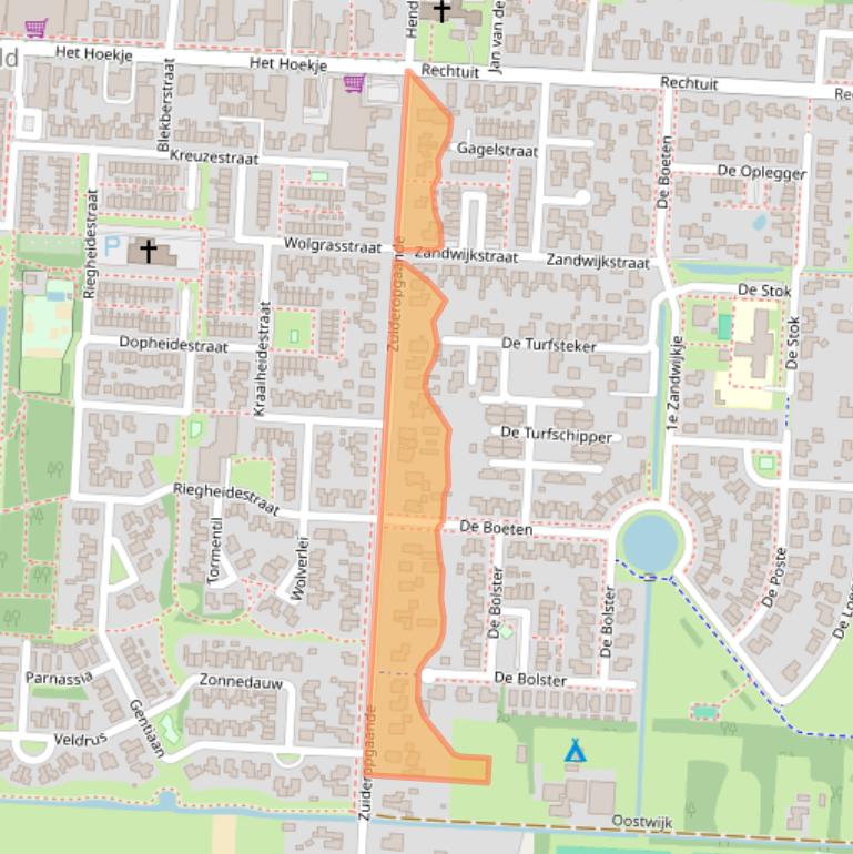 Kaart van postcodegebied 7913TH.