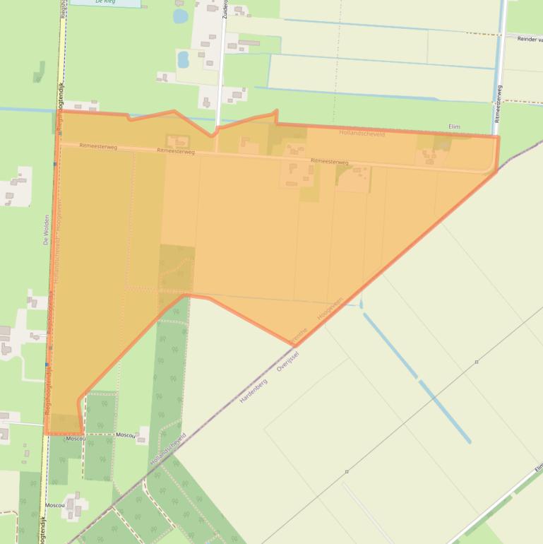 Kaart van postcodegebied 7913TS.