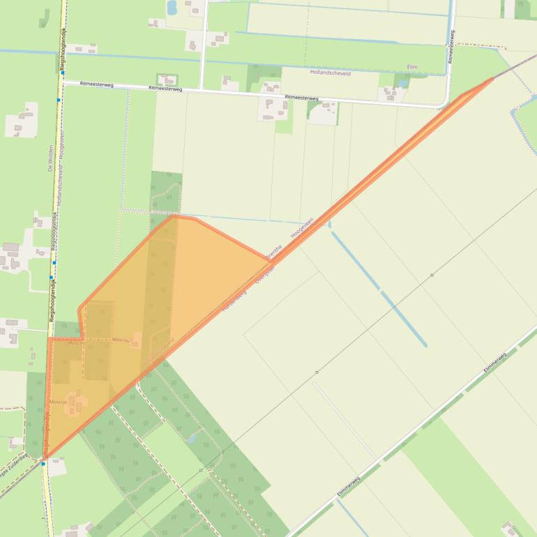 Kaart van postcodegebied 7913TX.