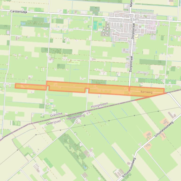 Kaart van postcodegebied 7913XC.