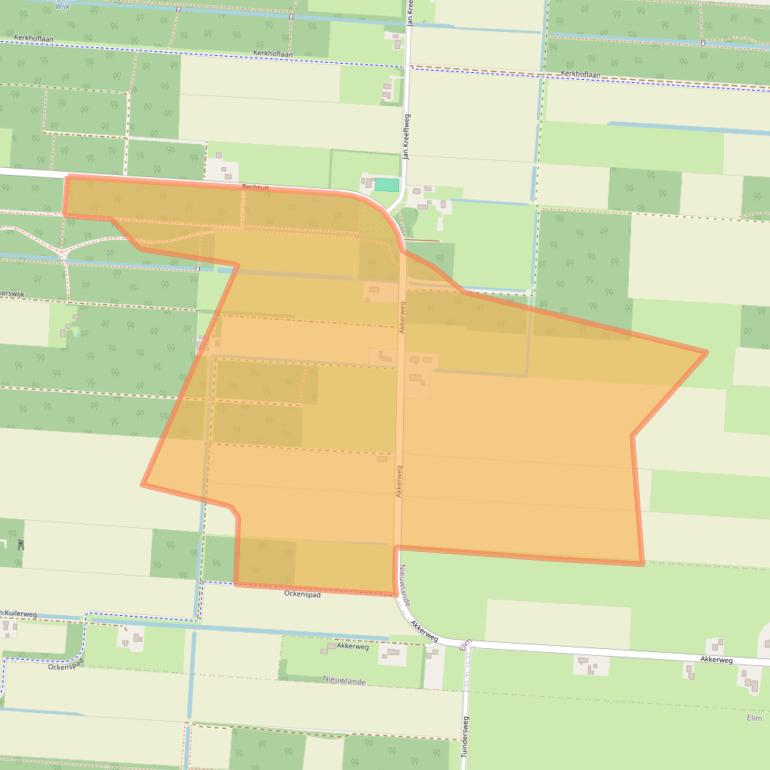Kaart van postcodegebied 7913XJ.