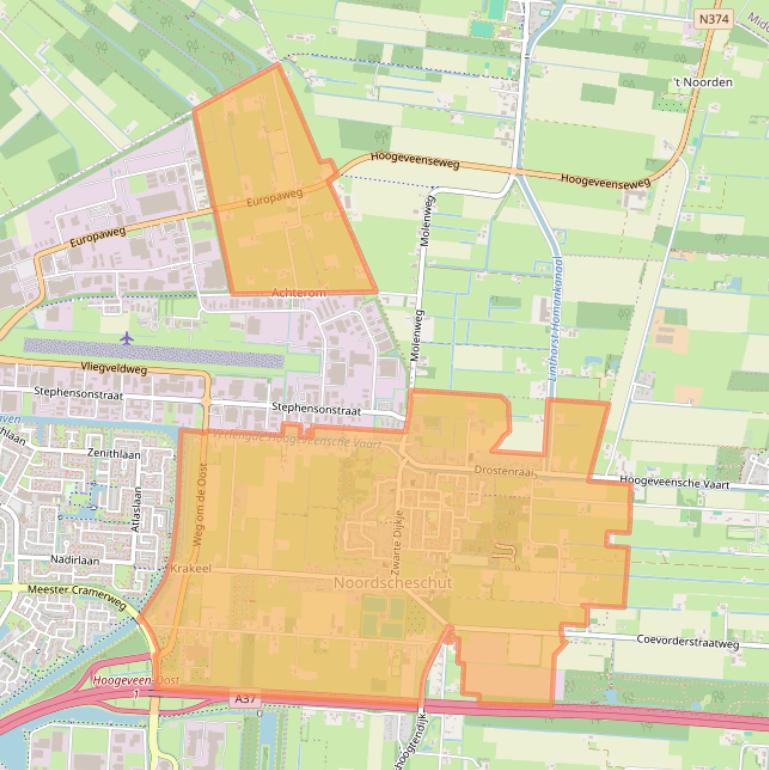 Kaart van postcodegebied 7914.