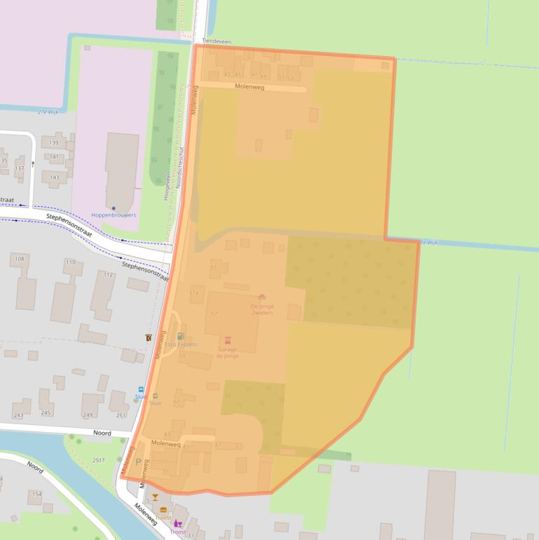 Kaart van postcodegebied 7914RS.