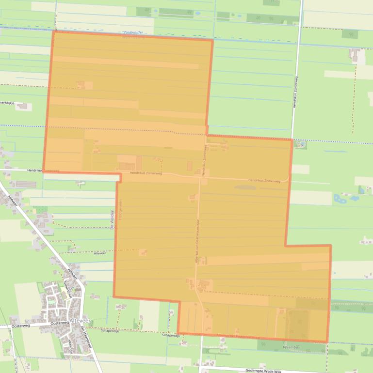 Kaart van postcodegebied 7915.