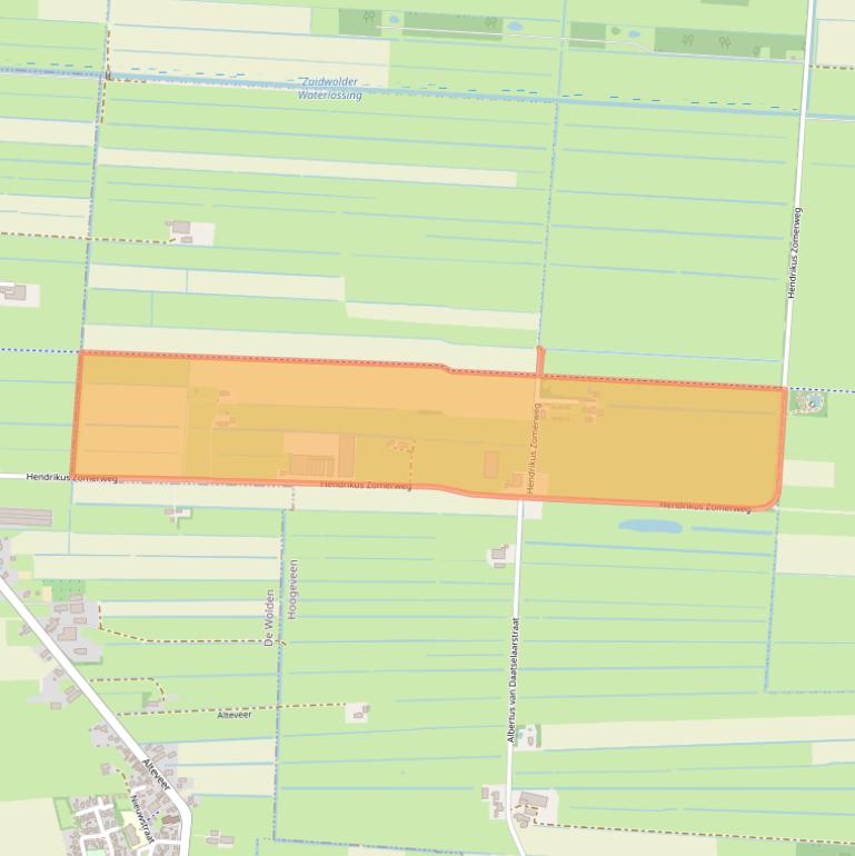 Kaart van postcodegebied 7915AB.