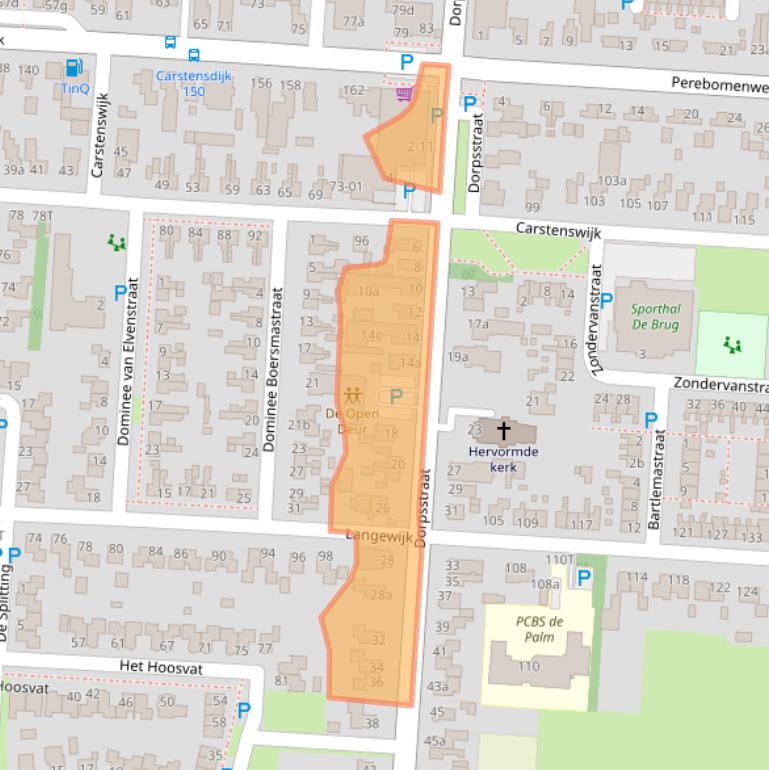 Kaart van postcodegebied 7916PC.