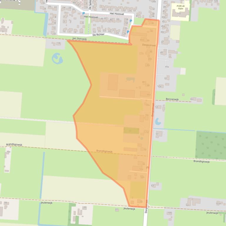 Kaart van postcodegebied 7916PD.