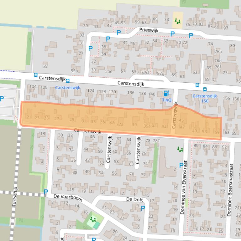 Kaart van postcodegebied 7916PH.