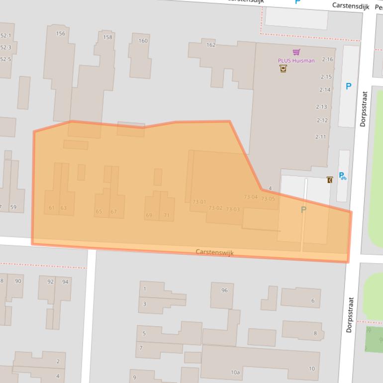 Kaart van postcodegebied 7916PJ.