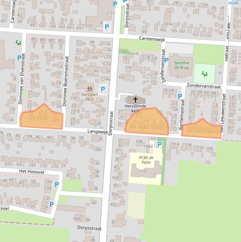 Kaart van postcodegebied 7916PS.