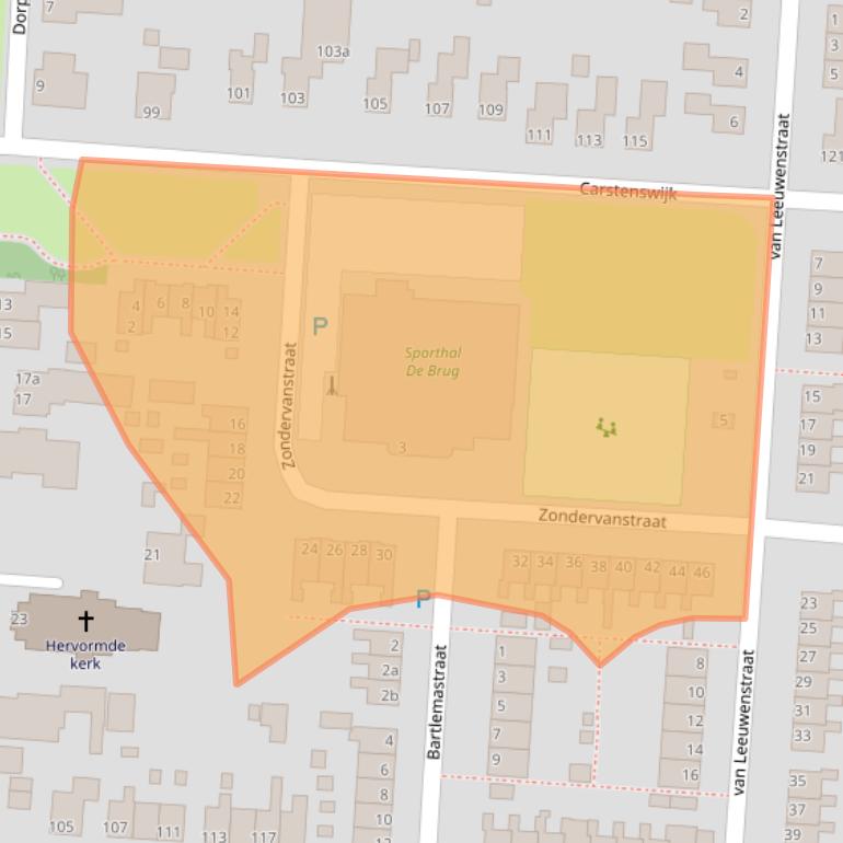 Kaart van postcodegebied 7916PW.