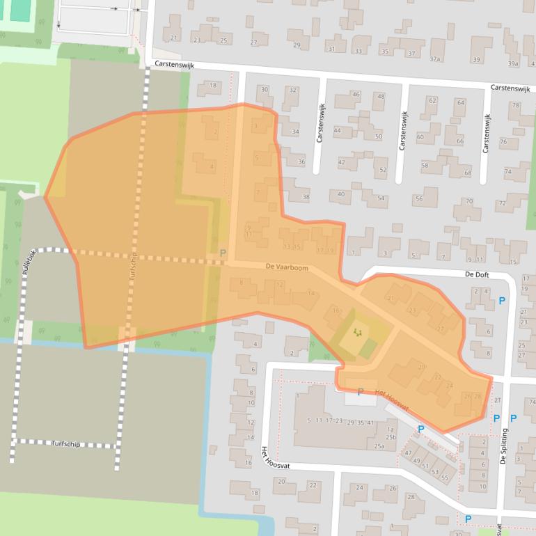 Kaart van postcodegebied 7916RK.