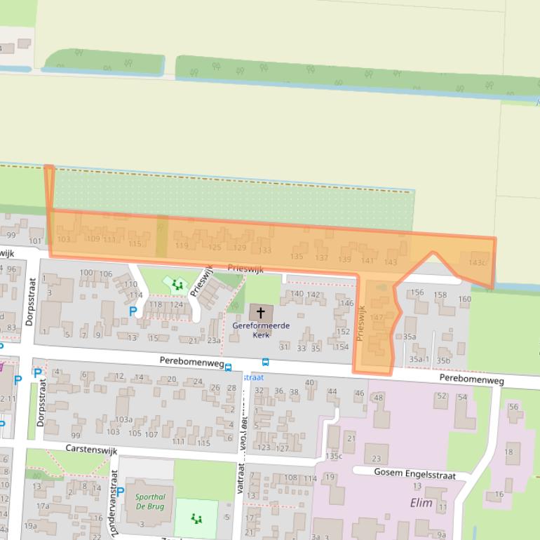 Kaart van postcodegebied 7916RL.