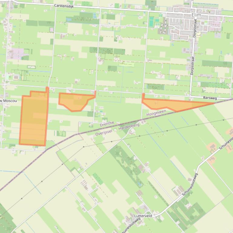 Kaart van postcodegebied 7916TG.